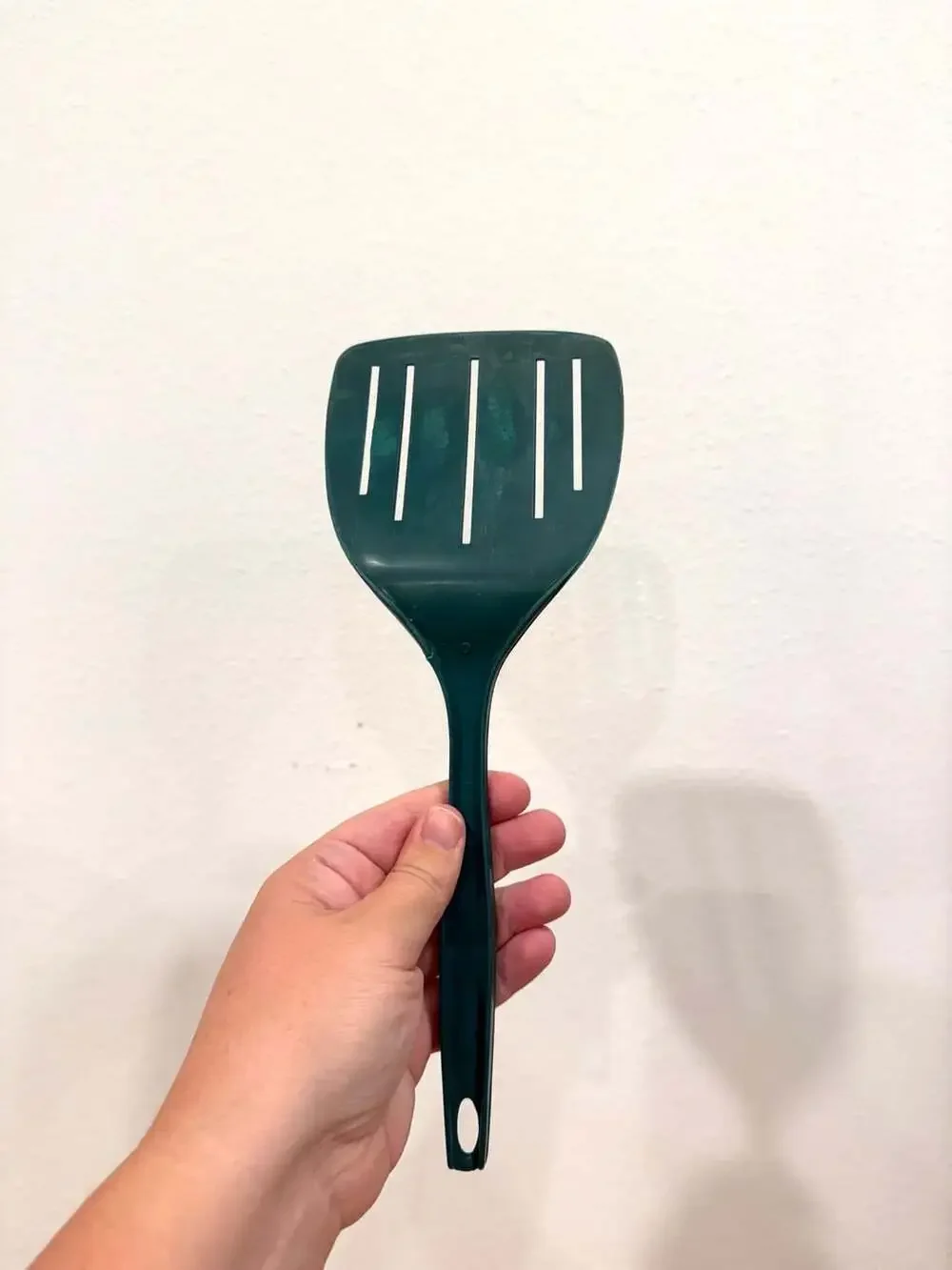Vintage Foley Forest Green Plastic Slotted Spatula Turner Kitchen Utensil
